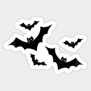 Bats Flying Flight Halloween Sticker